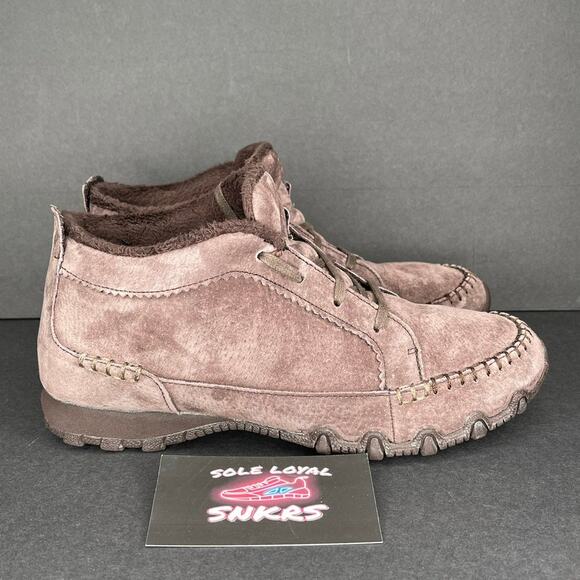 Skechers Women's Sz 6.5 Bikers- Lineage Suede Lace Up Brown Chukka Boots SN44706 - Picture 1 of 8